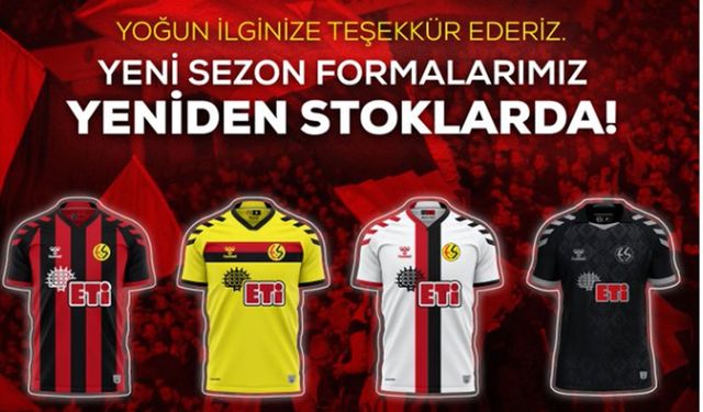 Eskişehirspor’un Yeni Sezon Formaları Yeniden Satışta!