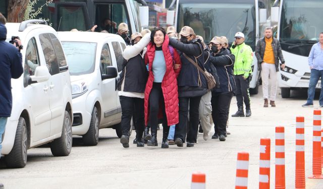 PKK operasyonunda yakalananlar adliyeye sevk edildi