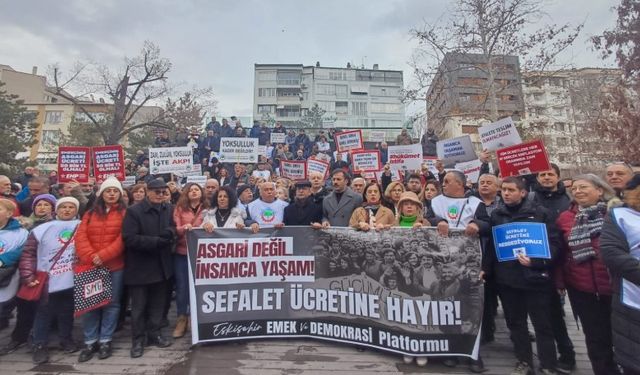 Eskişehir'de emekçilerden asgari ücret ve adalet çağrısı