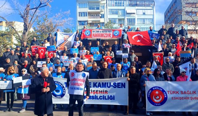 Eskişehir’de kamu çalışanlarının maaş tepkisi