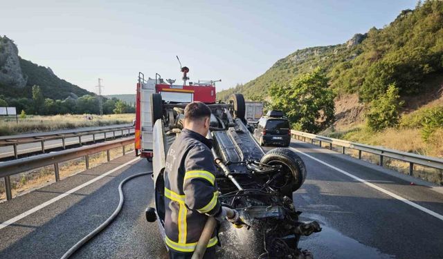 Osmangazi Tüneli çıkışında trafik kazası