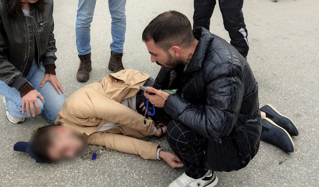 Eskişehir'de aniden yere yığılan genç korkuttu