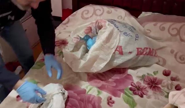 Patates çuvallarından 14 kilo esrar çıktı