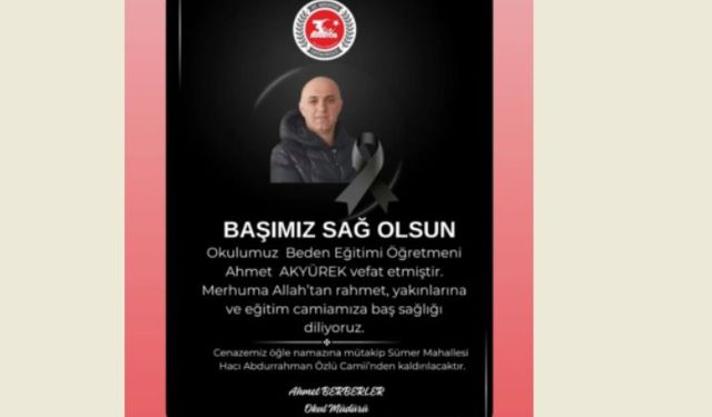 30 Ağustos İlköğretim Okulu’nda Acı Kayıp