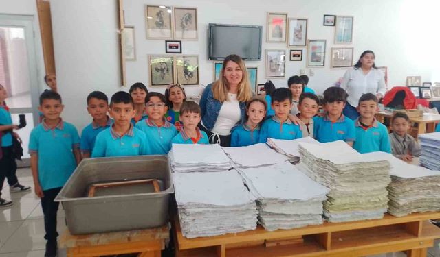 Minik öğrenciler 'geri dönüşümü' yerinde öğrendiler