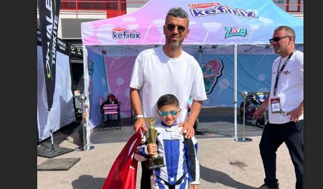 Eskişehirli 5 yaşındaki Atakan’dan pistte büyük başarı