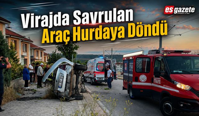 Eskişehir’de Otomobil Ağaçlara Çarptı