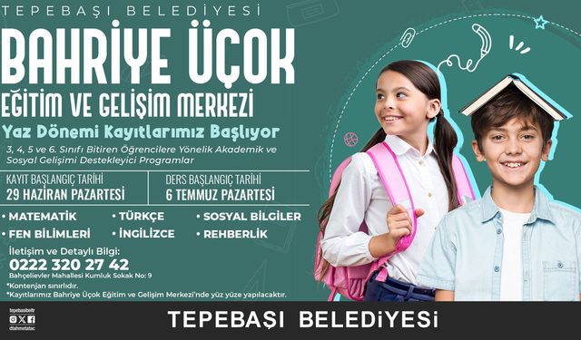 Tepebaşı’nda yaz dönemi kurs kayıtları başlıyor