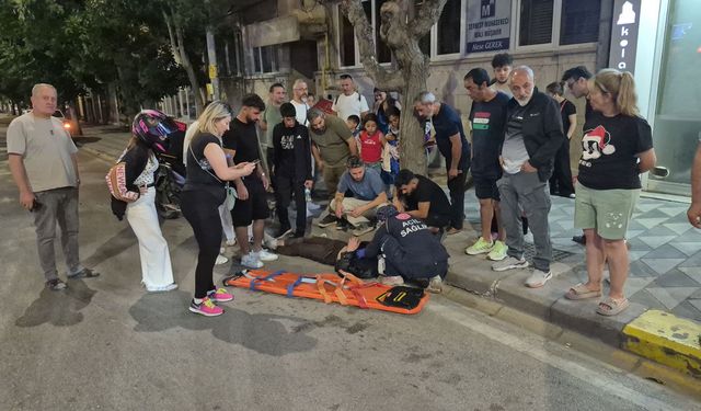 Bisikletli Çocuklara Çarpmamak İçin Yaralandı