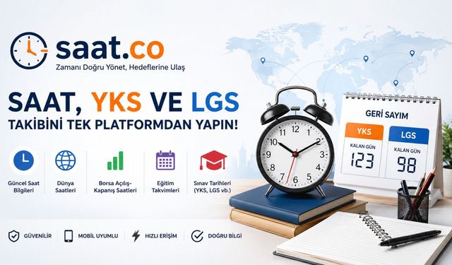 Saat.co ile Zamanı Verimli Yönetin: Saat, YKS ve LGS Takibini Tek Platformdan Yapın