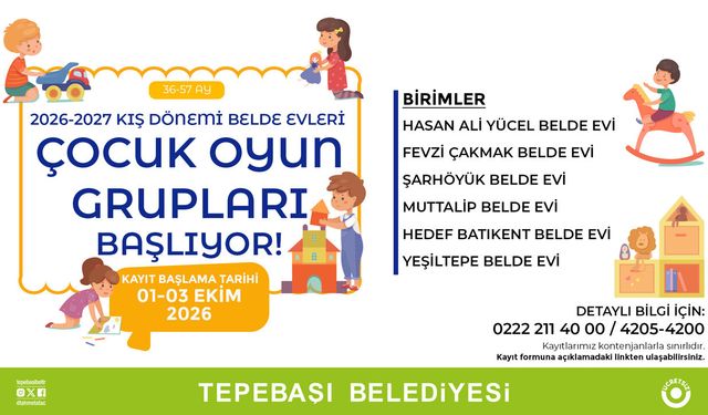 Tepebaşı’nda minikler için oyun dolu kış dönemi başlıyor