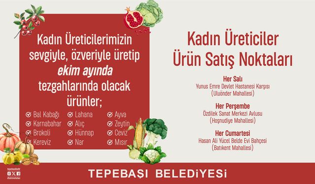 Tepebaşı’nda sonbaharın bereketi kadın üreticilerden