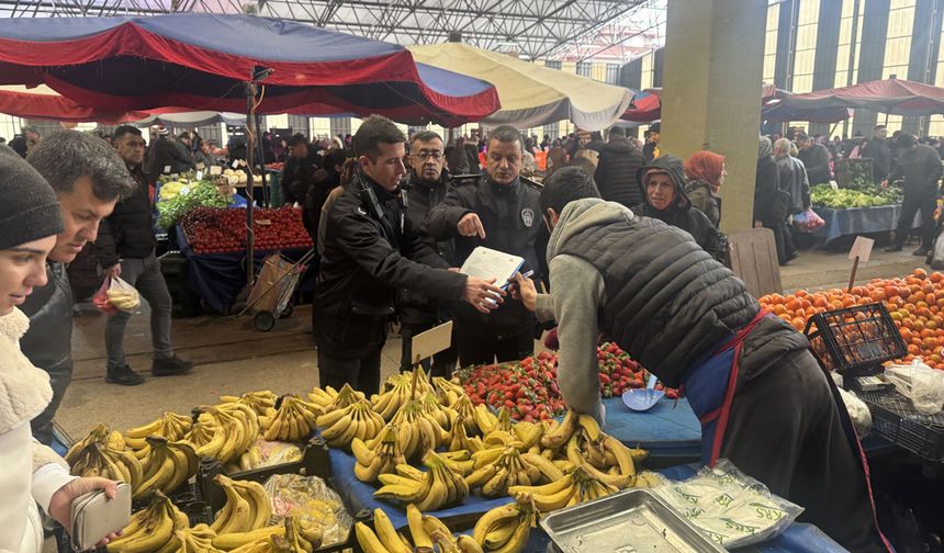 Semt pazarlarında terazi ve etiket kontrolü yapıldı