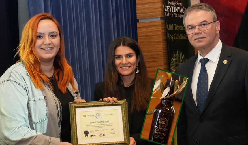 Büyükşehirin ürettiği 'Dorlion' zeytinyağına ödül