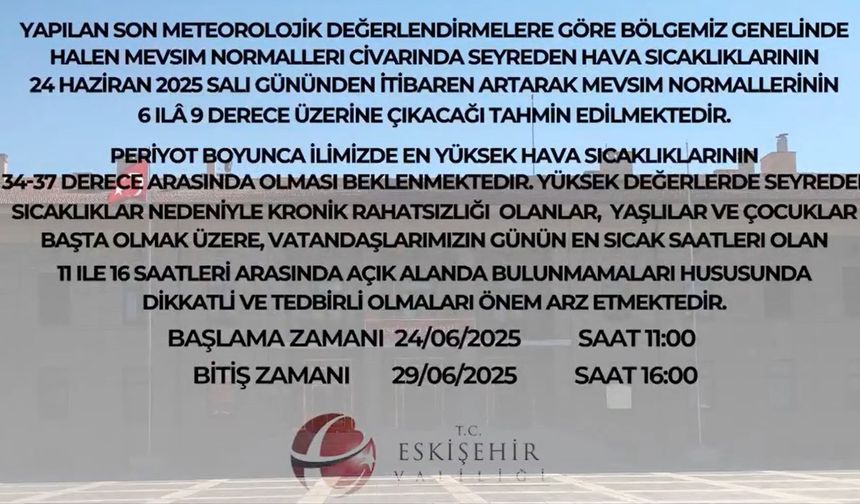 Dikkat: Hava sıcaklığı çok yükselecek