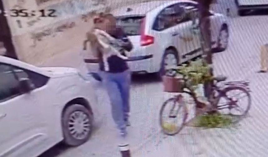 Köpeği, çişini yaptırmak için indirip yere fırlattı