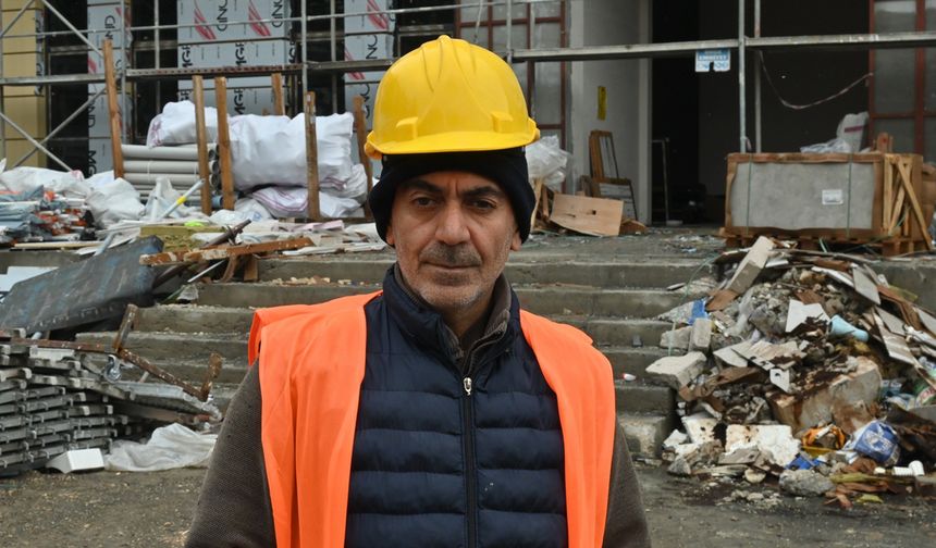 Eskişehir ayazında inşaatlarda nasıl çalışıyorlar