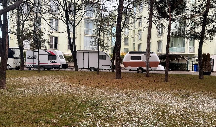 Şehrin karavanları her yerde