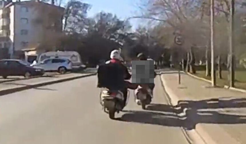 Benzini biten motosikleti iterken dengesini kaybeden motosiklet sürücüsü kaza yaptı