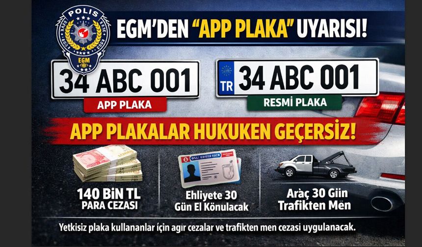 EGM'den "‘APP plaka" açıklaması