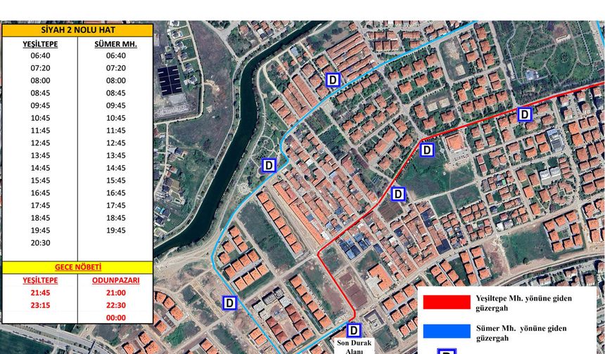 Eskişehir’de üç otobüs hattında güzergâh değişikliği