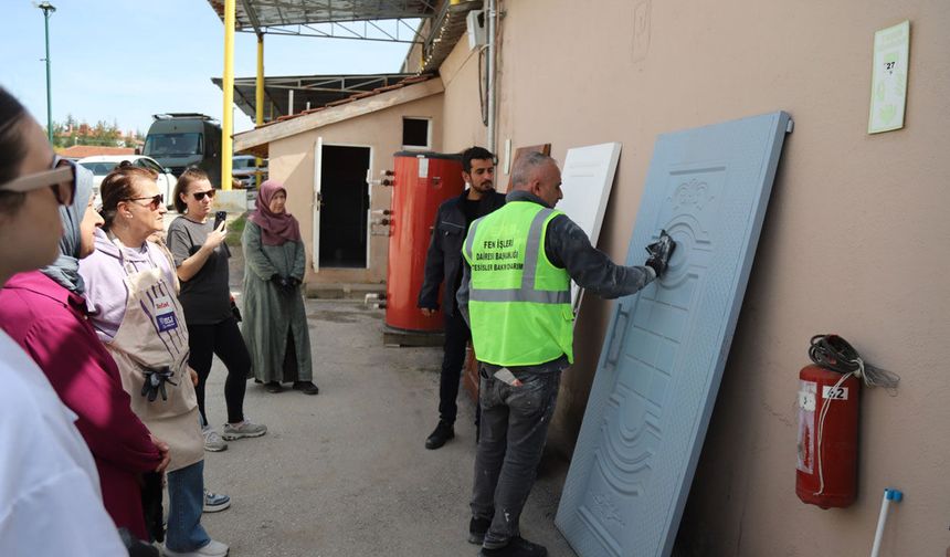 Büyükşehir belediyesinin alçı ve boya kursuna yoğun ilgi