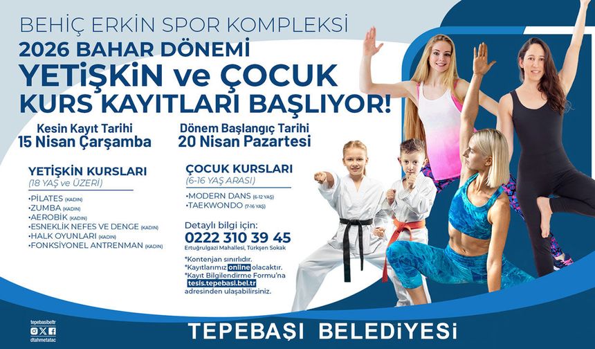 Tepebaşı’nda yetişkin ve çocuklar için kurs kayıtları başlıyor