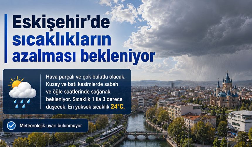 Eskişehir'de sıcaklıkların azalması bekleniyor