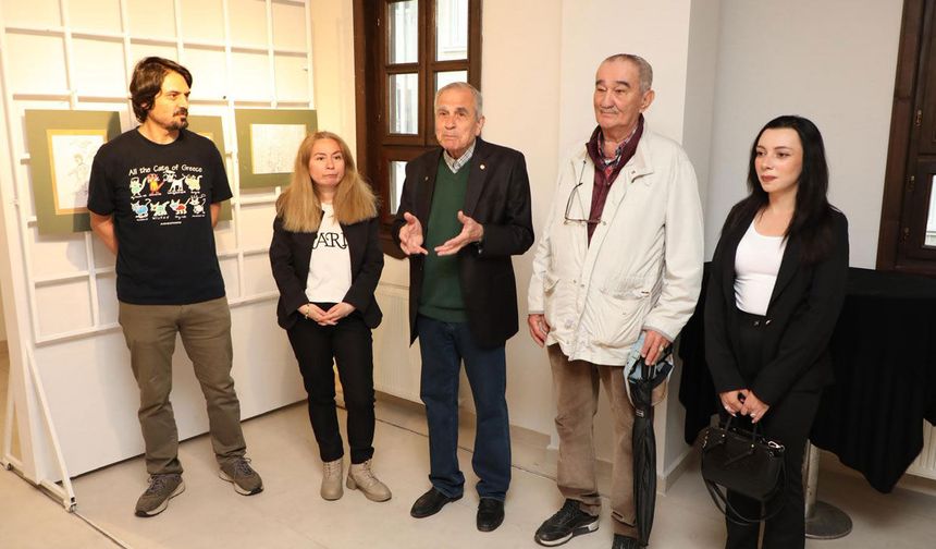 Gelecek Atölyesi öğrencilerinin karikatürleri sanatseverlerle buluştu