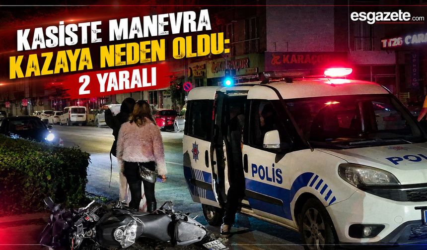 Otomobile Çarpan Motosiklette 2 Kişi Yaralandı