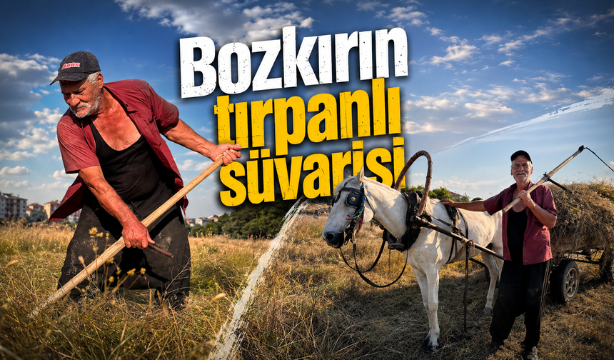 Tırpanı ve atıyla geçmişi yaşatıyor