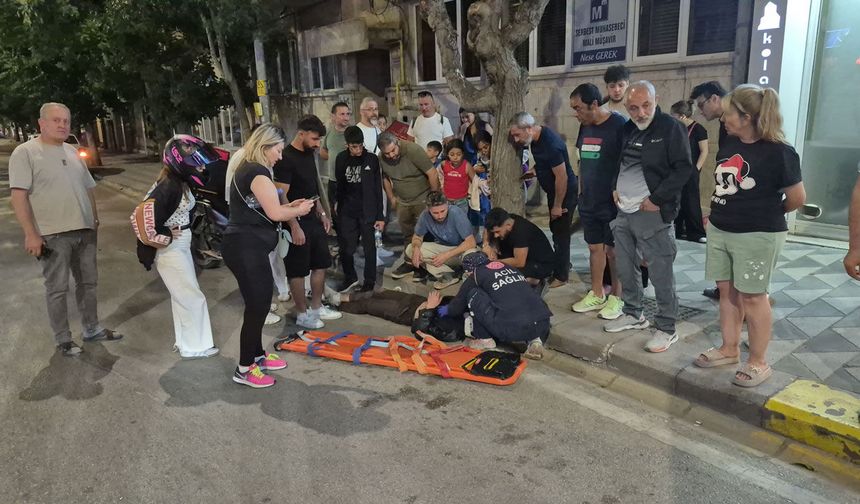 Bisikletli Çocuklara Çarpmamak İçin Yaralandı