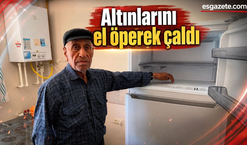 Buzluktaki altınları çaldırdı
