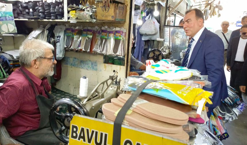 MHP İl Başkanı Sezer Küçük Esnafı Dinledi