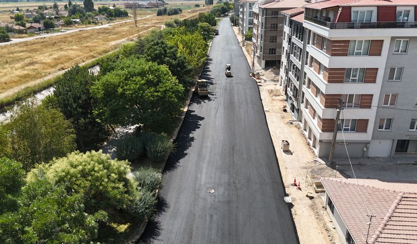 Birlik Caddesi’nde asfalt mesaisi tamamlandı