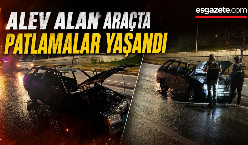 Çevreyolunda Otomobil Alev Topuna Döndü