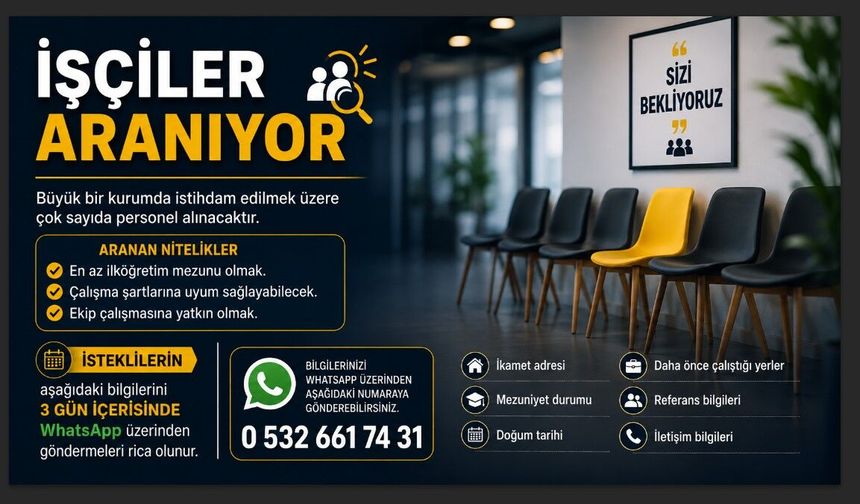 Eskişehir'de bir fabrika çok sayıda işçi alacak