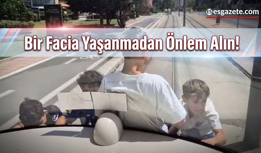 Eskişehir’de Tramvay Hattında Korkutan Görüntüler