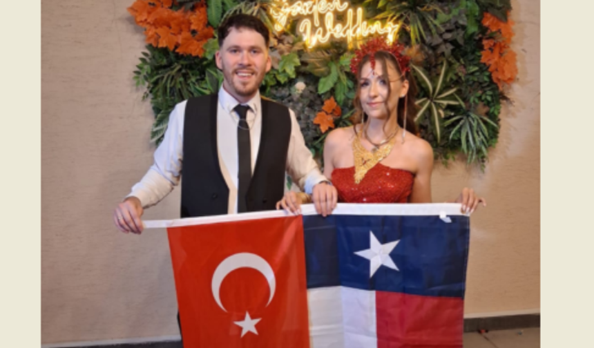 Teksaslı damat ile Eskişehirli İlayda’nın mutluluğu taçlandı