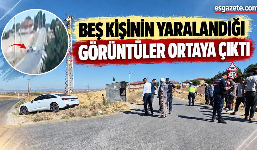 Eskişehir’de 5 kişinin yaralandığı kaza kamerada