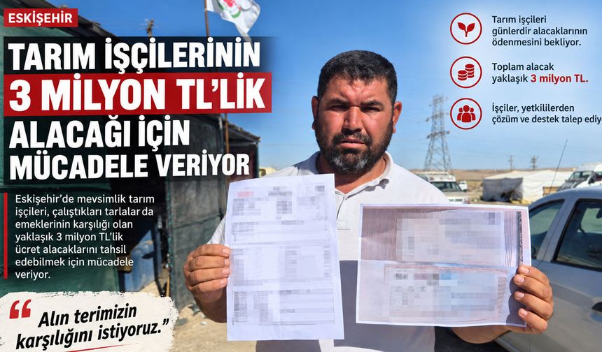 Tarım işçilerinin 3 milyon TL'lik alacağı için mücadele veriyor