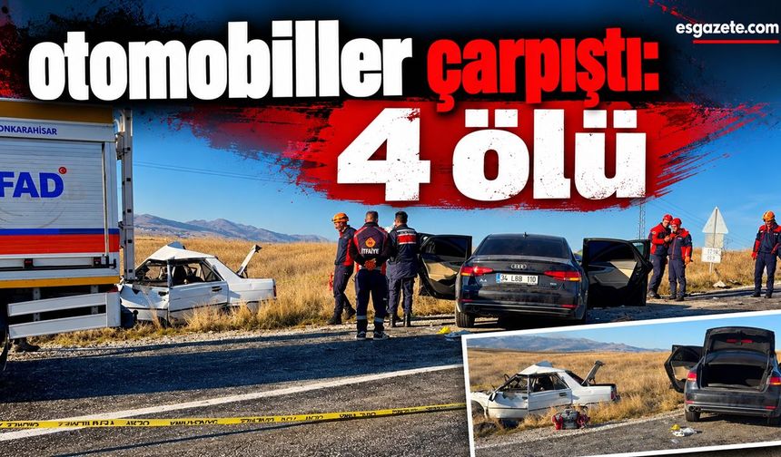 Afyonkarahisar’da Kafa Kafaya Çarpıştılar: 4 Ölü