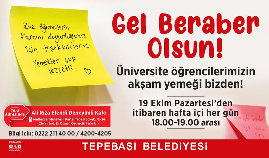 Üniversiteli gençleri akşam yemeğine bekliyoruz