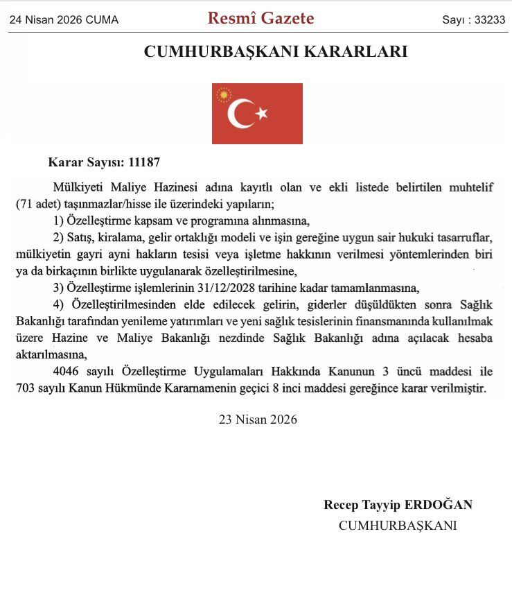 Hava Hastanesi Icin Ozellestirme Karari Alindi