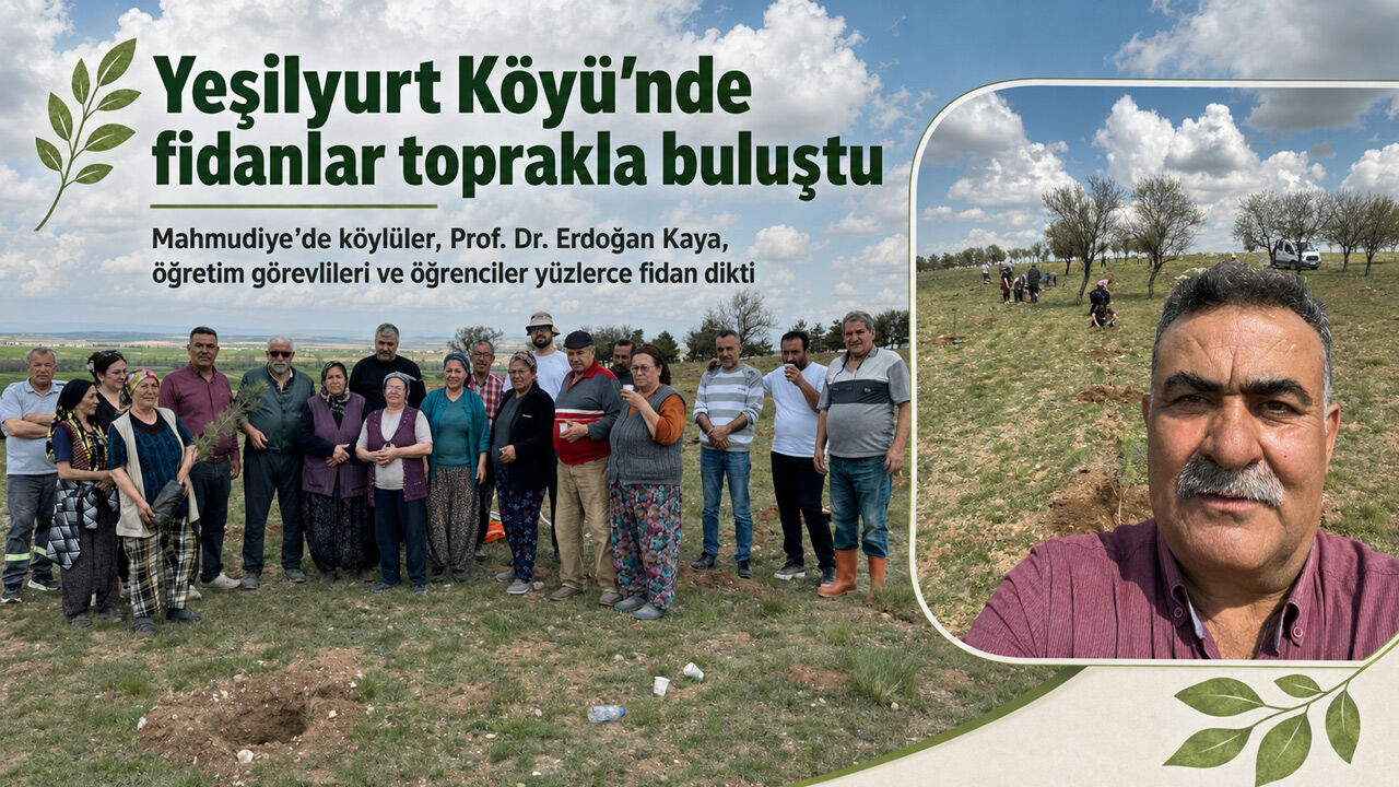 Yeşilyurt Köyü’nde fidan seferberliği