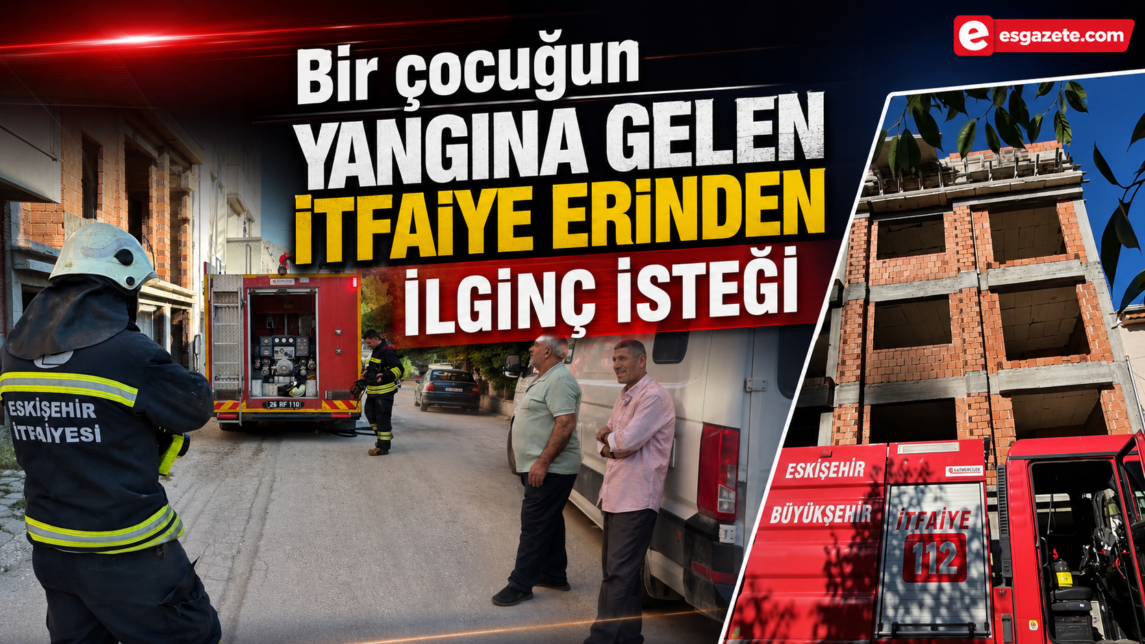Eskişehir'de bir inşaata yangın çıktı