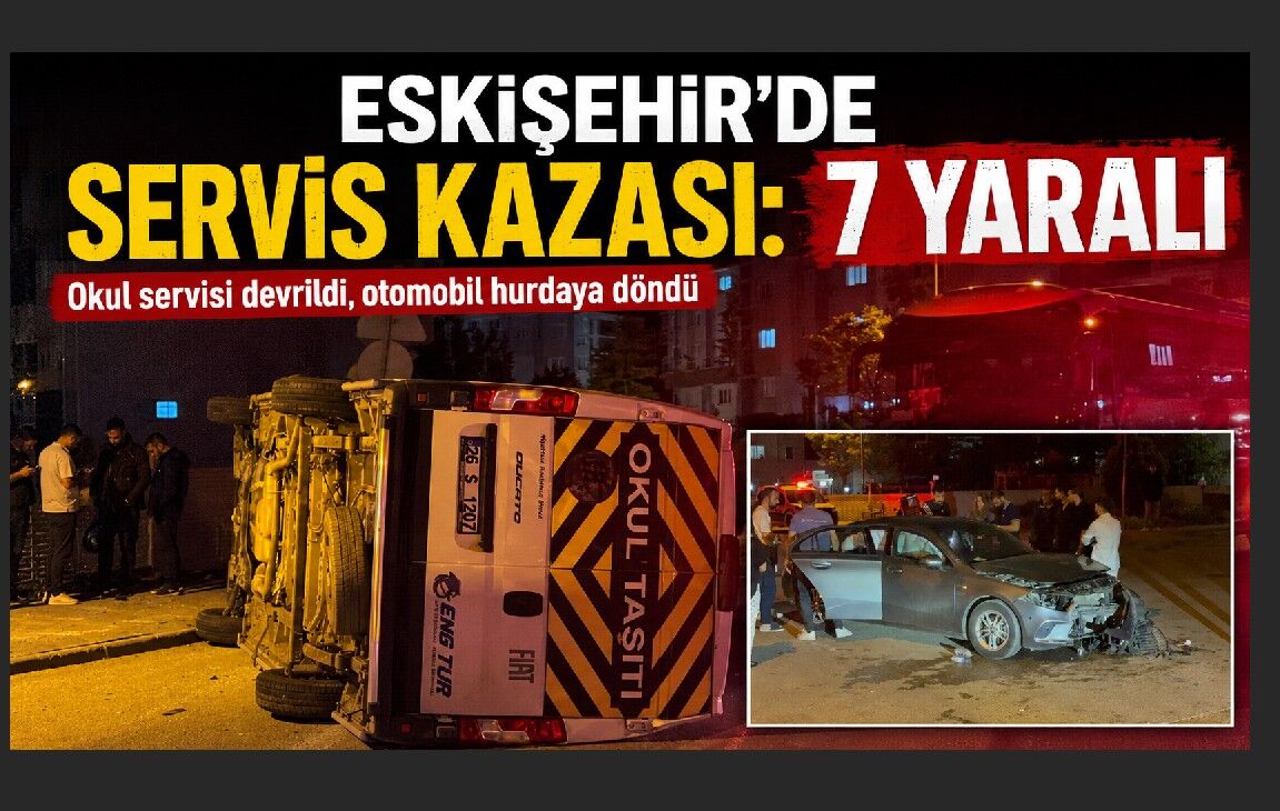 Otomobil Servise Çarptı: 7 Yaralı