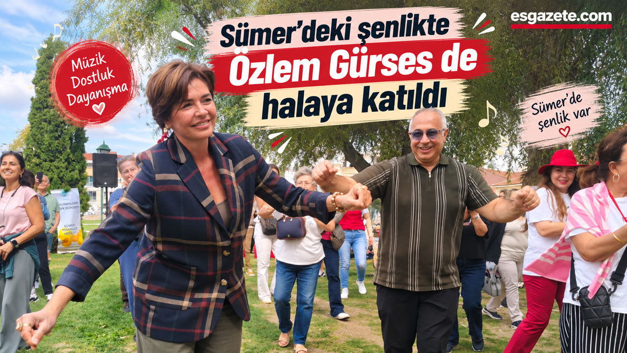 Sümer'deki şenlikte Özlem Gürses de halaya katıldı