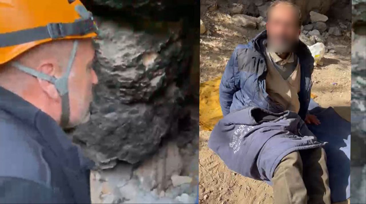 Mağaraya sığınan yaşlı adam çıkmak istemedi
